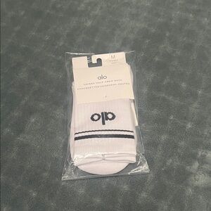 ALO Yoga White Athletic Socks